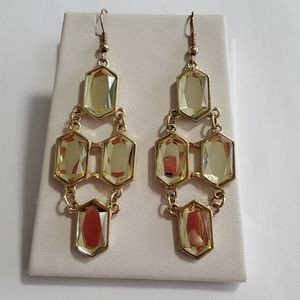 **free with any purchase** Large gold rhinestone earrings
